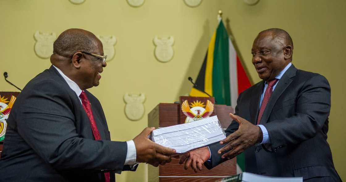 Chief Justice Raymond Zondo and President Cyril Ramaphosa Chief Justice Raymond Zondo and President Cyril Ramaphosa