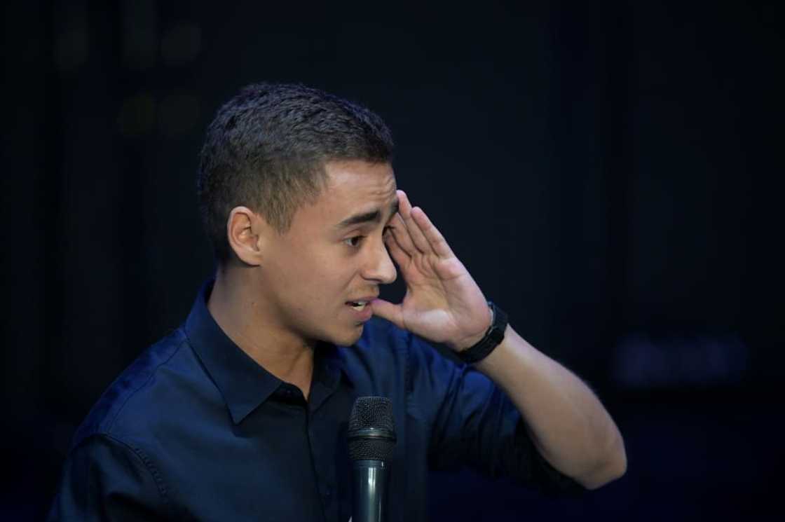 Nikolas Ferreira, a Federal Deputy-elect for the state of Minas Gerais, speaks during an event for evangelicals at a church in Belo Horizonte, Brazil, on October 19, 2022