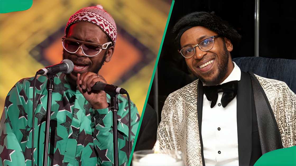 Spoek Mathambo during an interview and performing onstage Spoek Mathambo during an interview and performing onstage