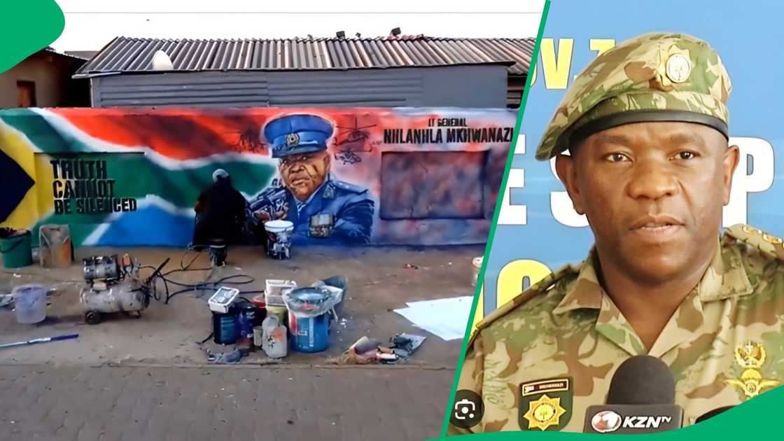The man showcased his art in a house wall for the world to see