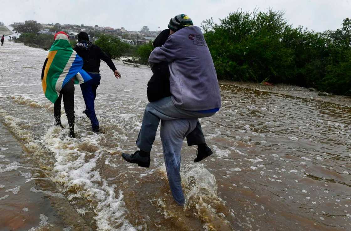 Floods in KwaZulu-Natal damaged infrastructure and flooded roads Floods in KwaZulu-Natal damaged infrastructure and flooded roads