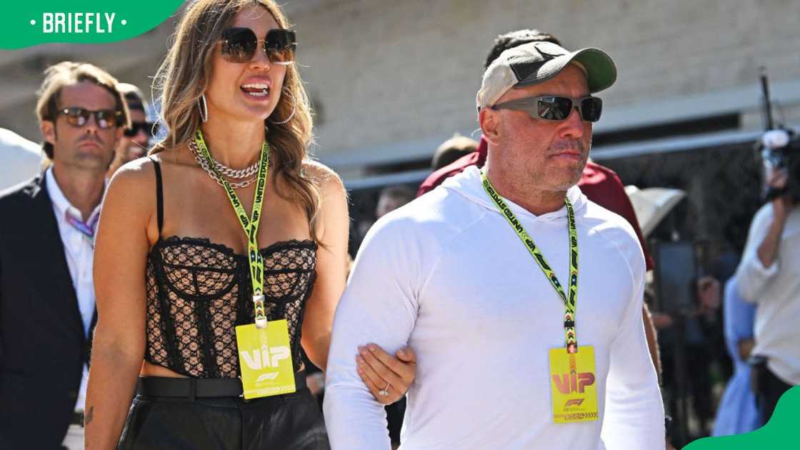 Jessica Ditzel and Joe Rogan at the Circuit of The Americas in 2024