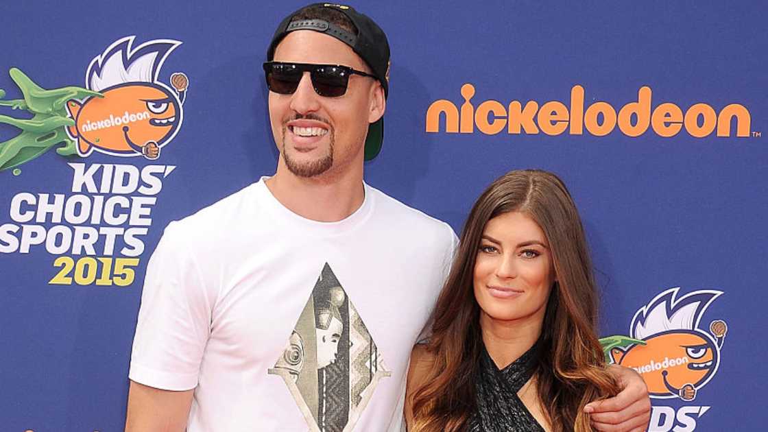 Klay Thompson and Hannah Stocking in Westwood, California. Klay Thompson and Hannah Stocking in Westwood, California.