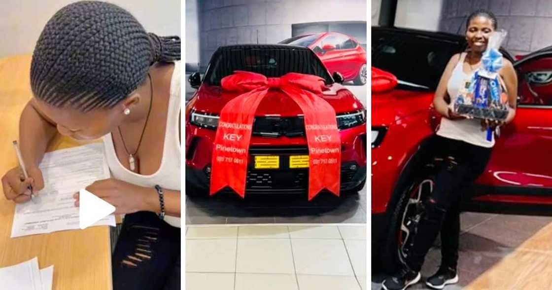 A young lady spoils herself with a Opel Mokka A young lady spoils herself with a Opel Mokka