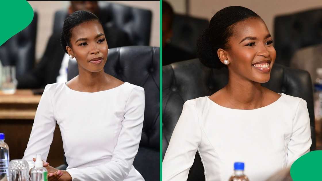 Botswana's president Duma Boko appointed former Miss Botswana Lesego Chombo as the Minister of Youth and Gender Botswana's president Duma Boko appointed former Miss Botswana Lesego Chombo as the Minister of Youth and Gender