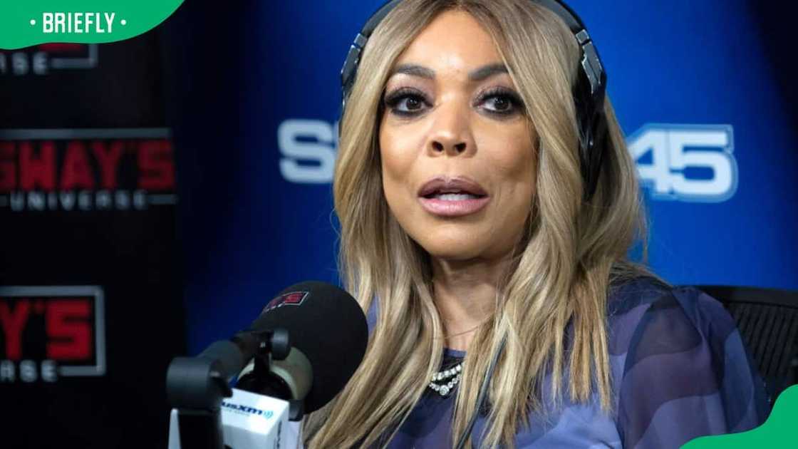Writer Wendy Williams during an interview at SiriusXM Studios in 2018 Writer Wendy Williams during an interview at SiriusXM Studios in 2018