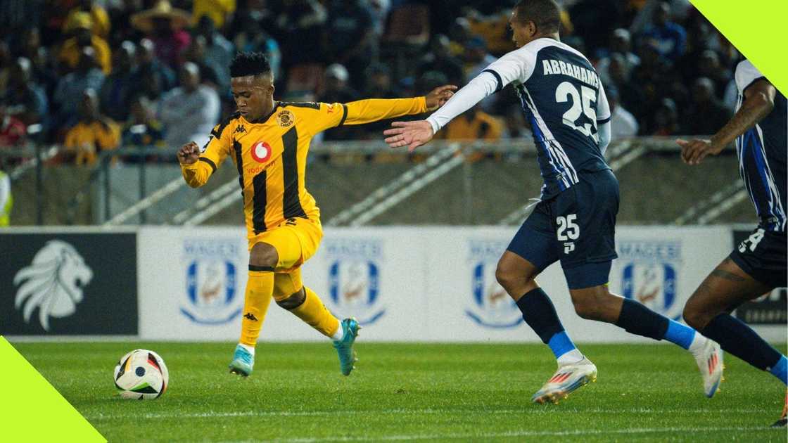 Kaizer Chiefs star Shabalala in action against Magesi in the PSL.