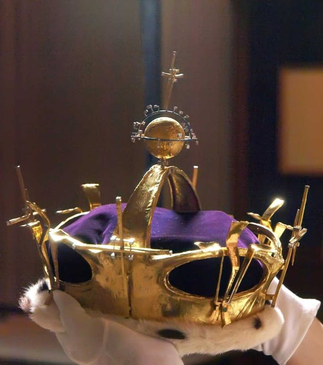 The crown worn by Charles at his investiture at Caernarfon Castle went on display as part of an exhibition at Windsor Castle to mark his 60th birthday in 2008 The crown worn by Charles at his investiture at Caernarfon Castle went on display as part of an exhibition at Windsor Castle to mark his 60th birthday in 2008