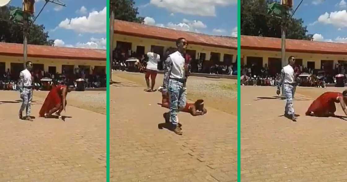 This man's lack of car for the girl who fell sent the video viral on Twitter This man's lack of car for the girl who fell sent the video viral on Twitter