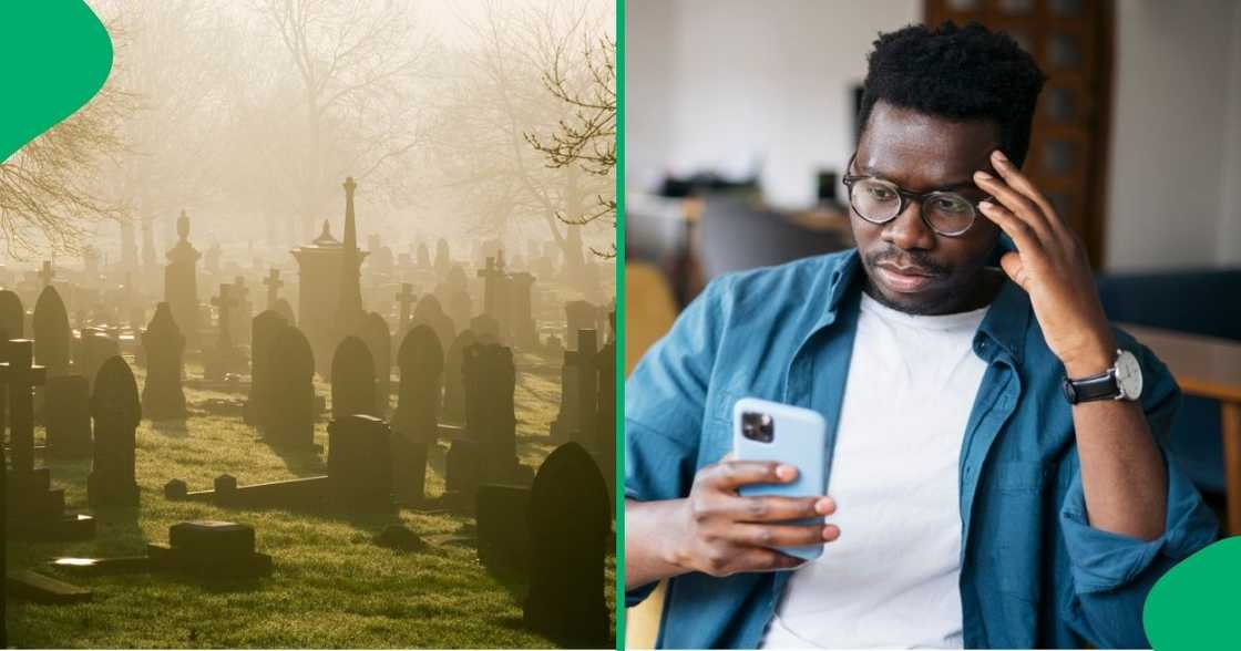 A video captured a gentleman being buried in his beloved vehicle. A video captured a gentleman being buried in his beloved vehicle.