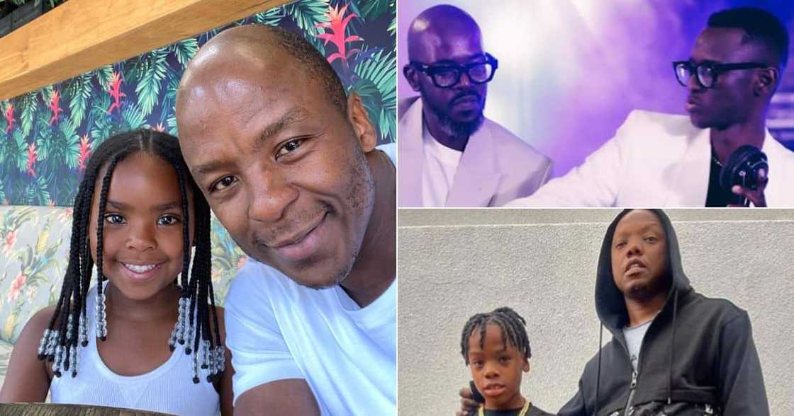 DJ Black Coffee, Kabelo Mabalane, Tbo Touch, Mzansi celeb dads, father-son, Esona Maphumulo, Zoe Mabalane DJ Black Coffee, Kabelo Mabalane, Tbo Touch, Mzansi celeb dads, father-son, Esona Maphumulo, Zoe Mabalane