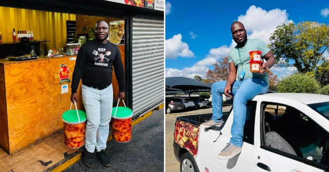 Katekani Nyambe sells atchar and has even opened up a store. Katekani Nyambe sells atchar and has even opened up a store.