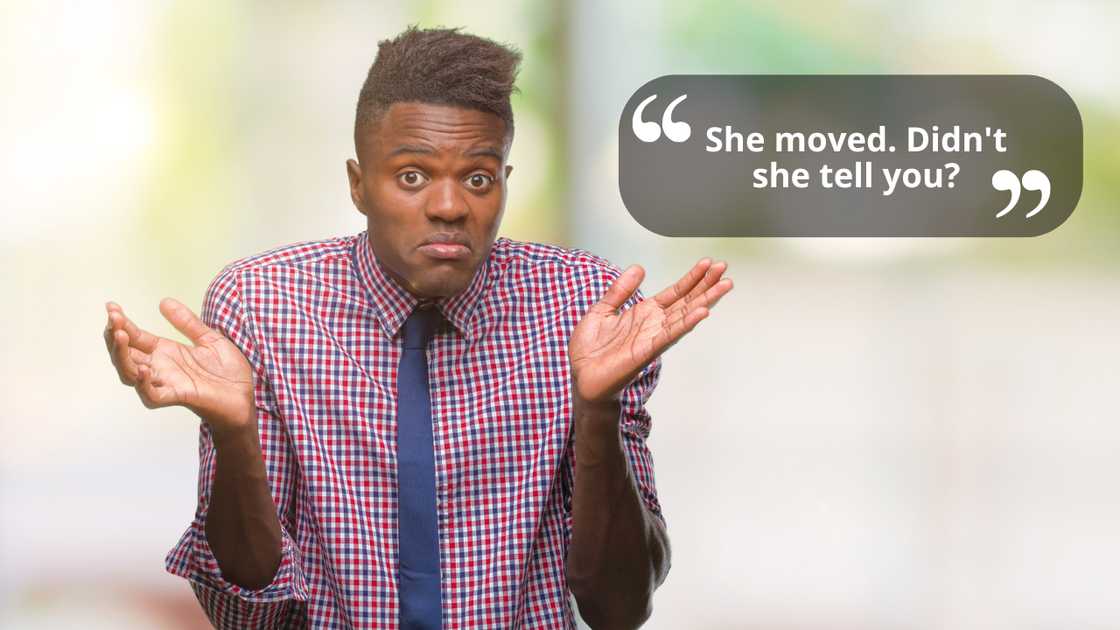 A man shrugging his shoulders