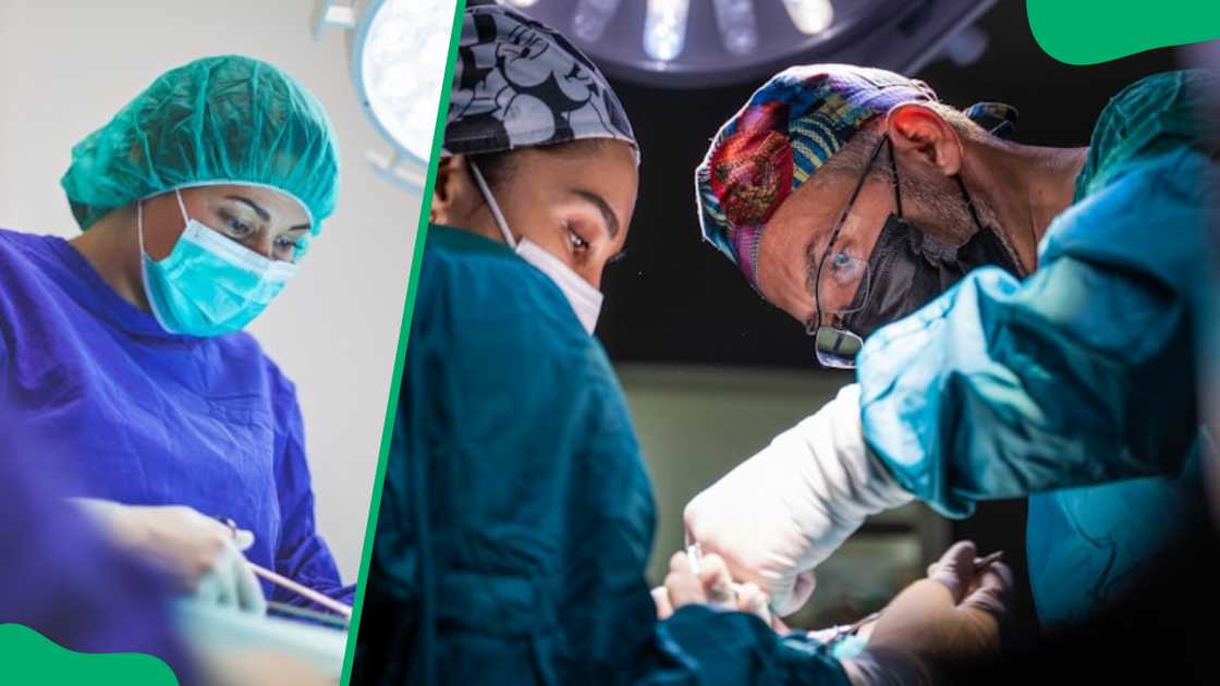 Medical personnel working on a patient Medical personnel working on a patient