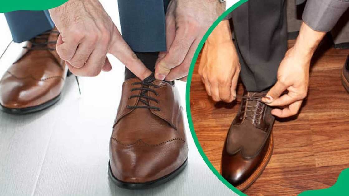A man getting ready for an event A man getting ready for an event