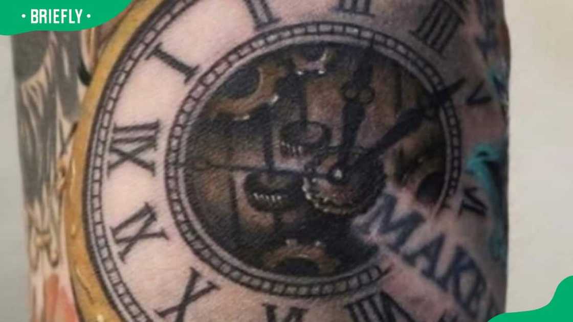 Jungkook's clock tattoo