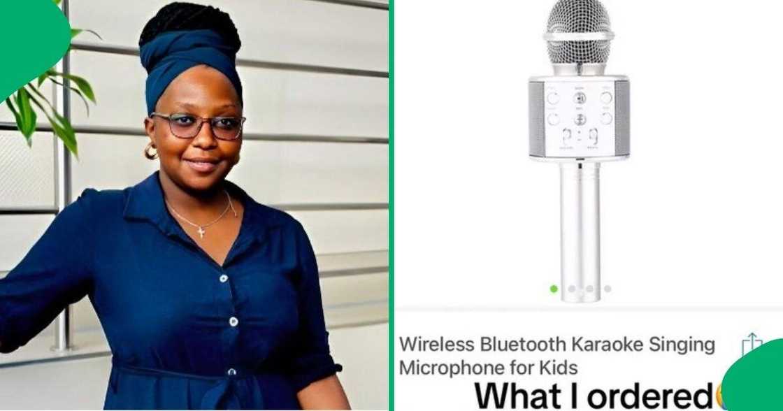A woman who ordered a Bluetooth karaoke mic from Takealot gets an electric circuit instead. A woman who ordered a Bluetooth karaoke mic from Takealot gets an electric circuit instead.