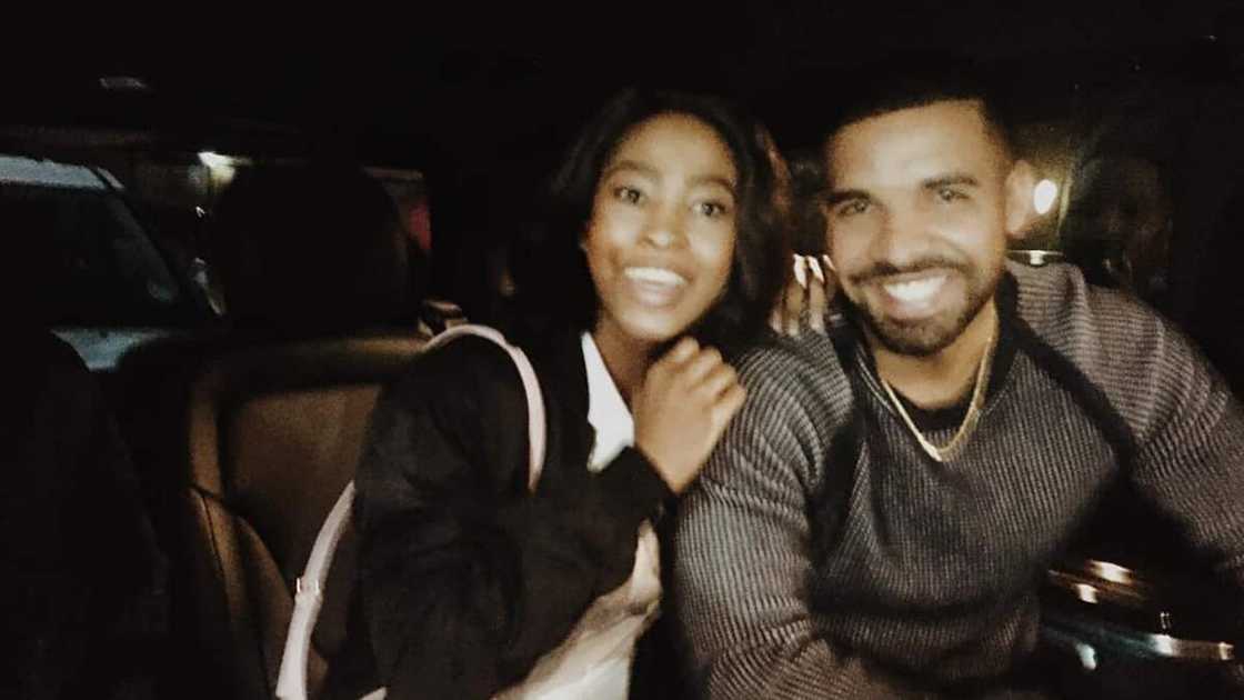 Nellie Tembe and Drake pictures