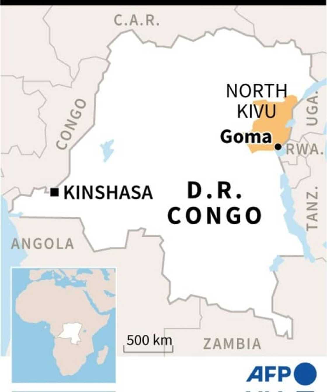 Troubled region: North Kivu province and Goma Troubled region: North Kivu province and Goma