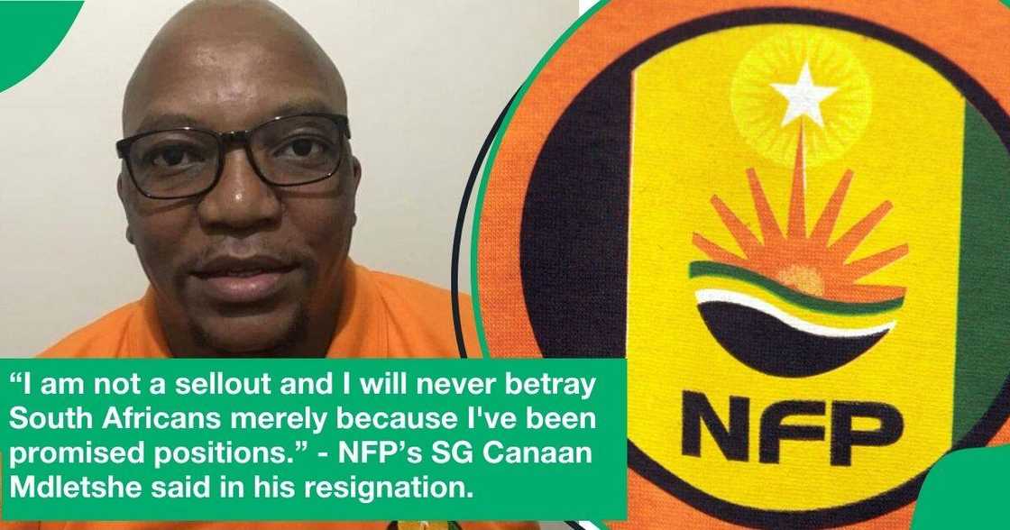 Canaan Mdletshe resigns from NFP Canaan Mdletshe resigns from NFP