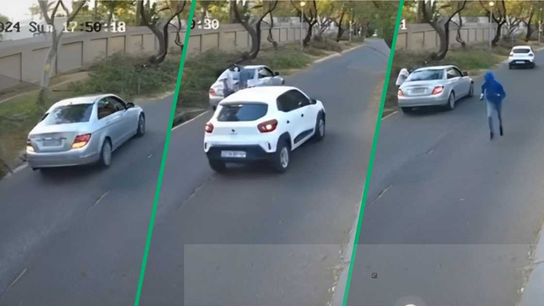 Disturbing CCTV shows would-be hijackers losing to alert victims