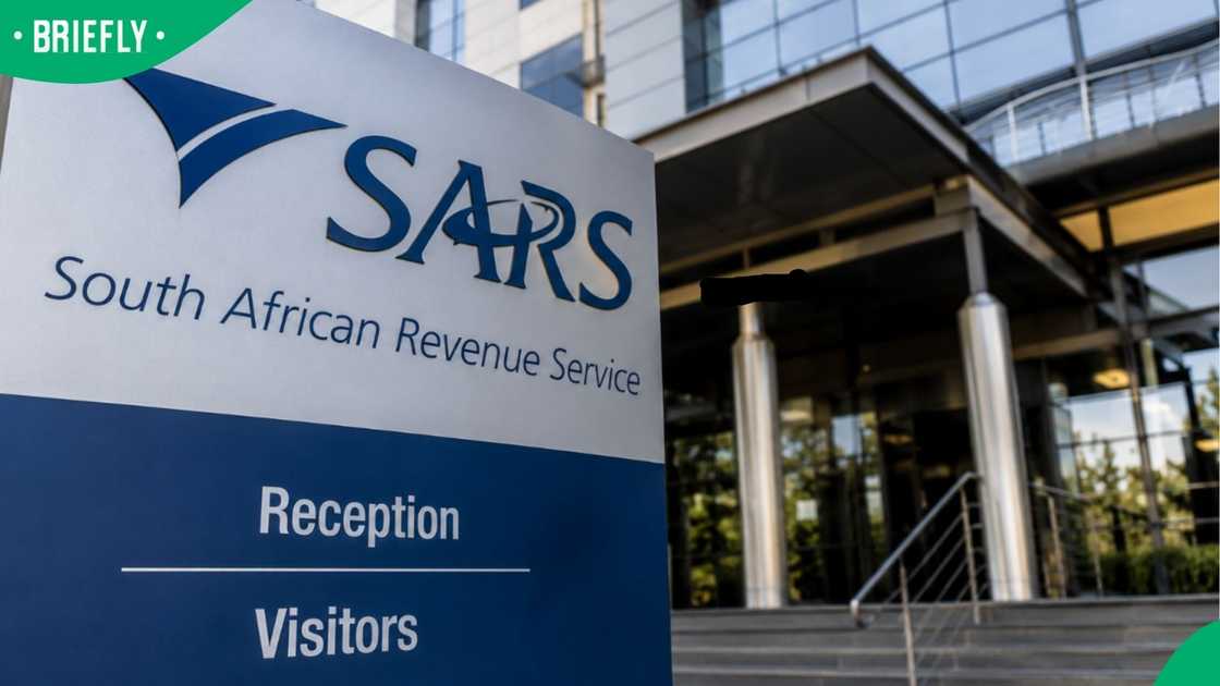 SARS logo outside a building.
