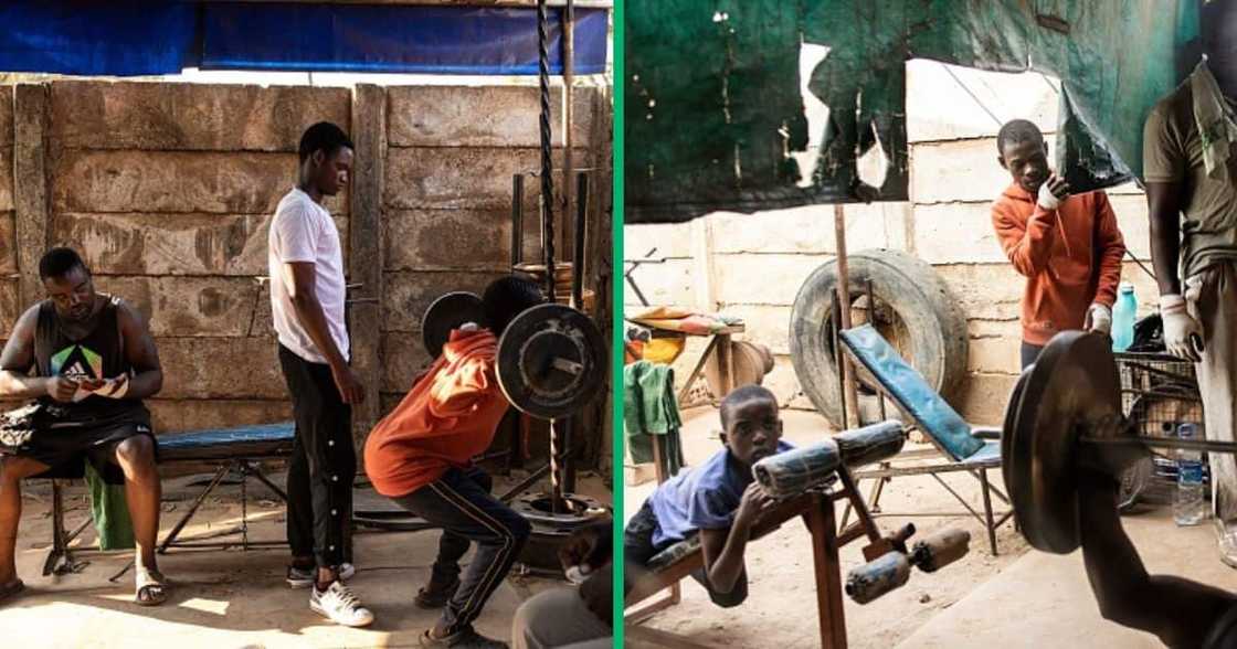 Limpopo matriculant make own version of makehift gym for village Limpopo matriculant make own version of makehift gym for village