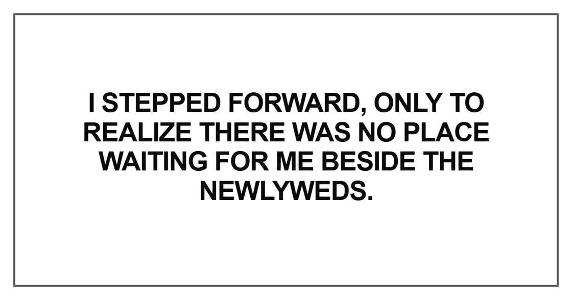 I stepped forward, only to realize