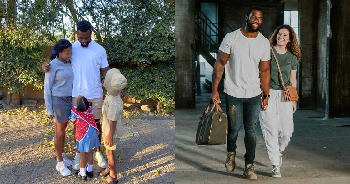 "I Miss School Drops": Siya Kolisi Shares Adorable Pic with His Kids