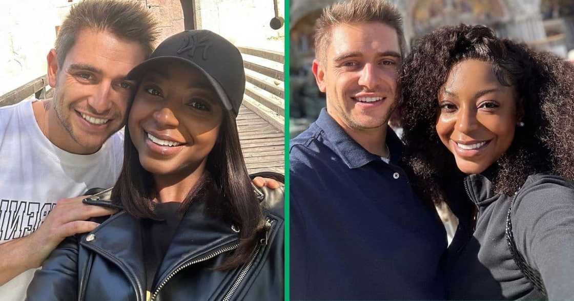 Khutso Theledi and her Italian husband Khutso Theledi and her Italian husband