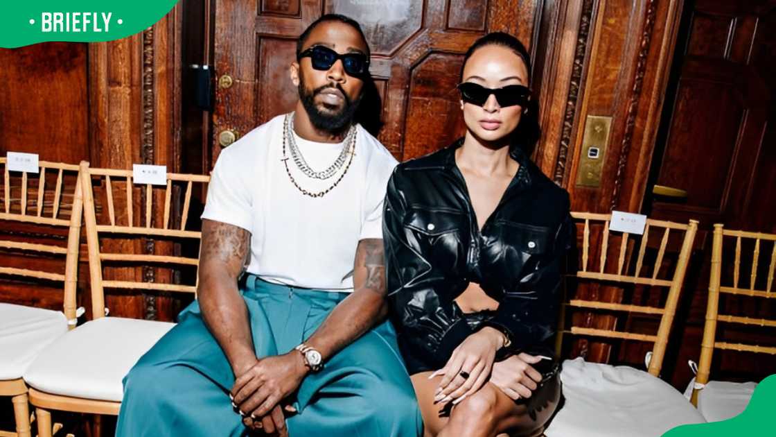 Tyrod Taylor and Draya Michele at the Willy Chavarria fashion show