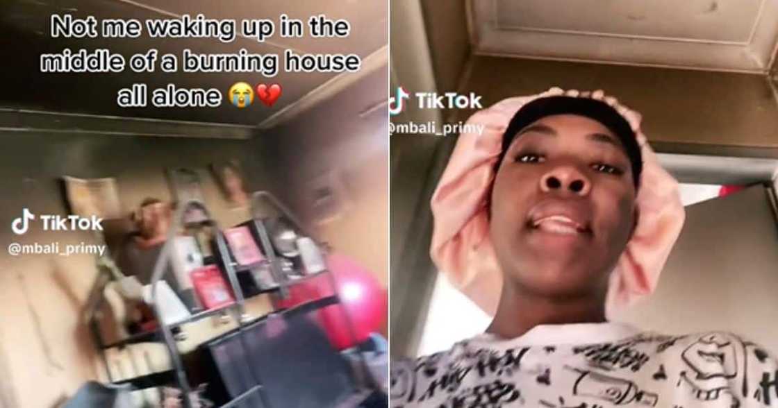 Woman describes waking up to a house on fire Woman describes waking up to a house on fire