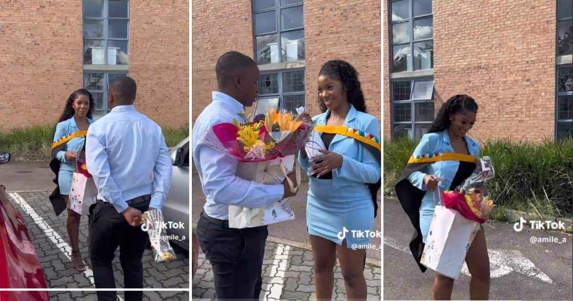 Man surprises bae with gifts and flowers Man surprises bae with gifts and flowers