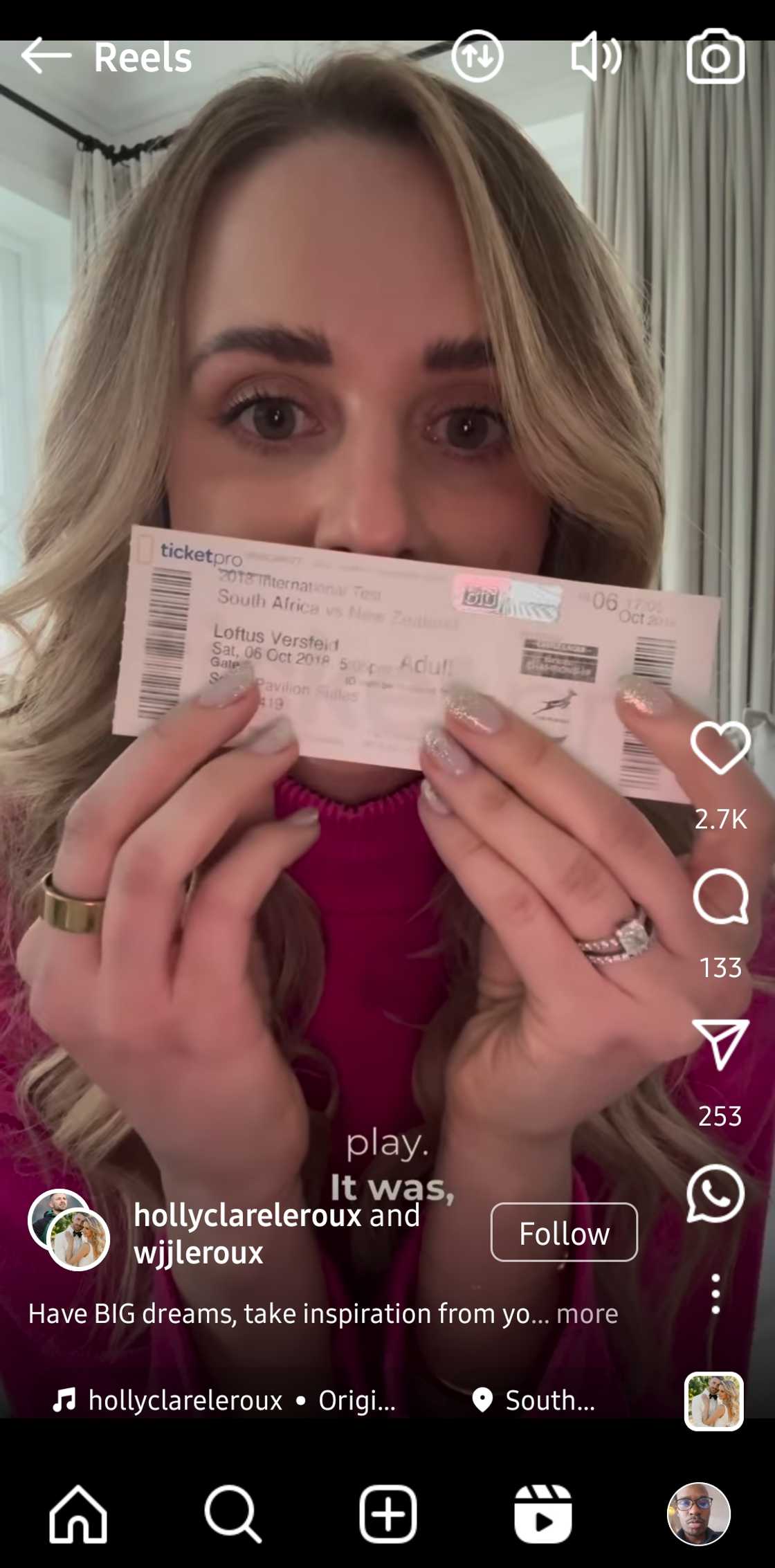 Willie Le Roux’s Wife Holly Shares Heartfelt Tribute as He Becomes 8th SA Test Centurion Willie Le Roux’s Wife Holly Shares Heartfelt Tribute as He Becomes 8th SA Test Centurion