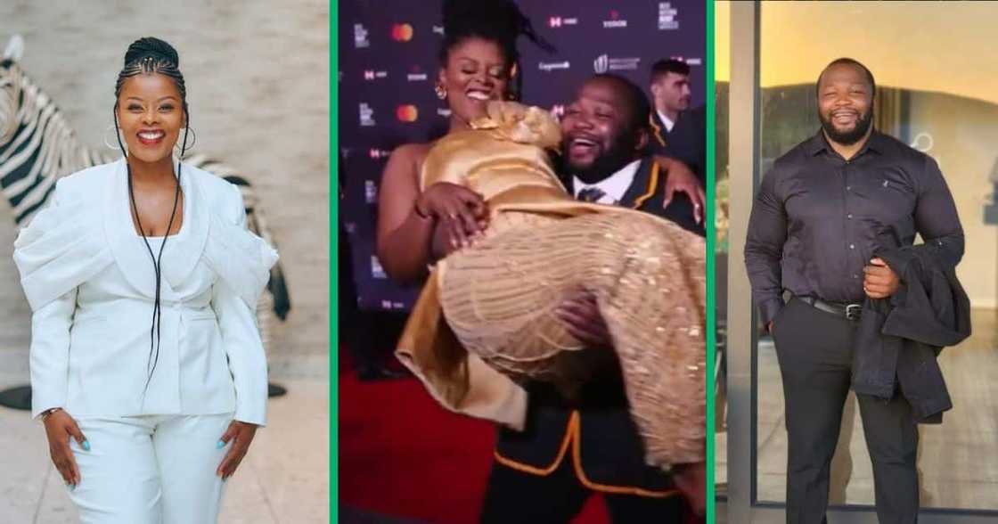 'Super Sport Rugby' broadcaster Motshidisi Moholo was scooped by Springboks scrummager Ox Nché at World Rugby Awards. 'Super Sport Rugby' broadcaster Motshidisi Moholo was scooped by Springboks scrummager Ox Nché at World Rugby Awards.