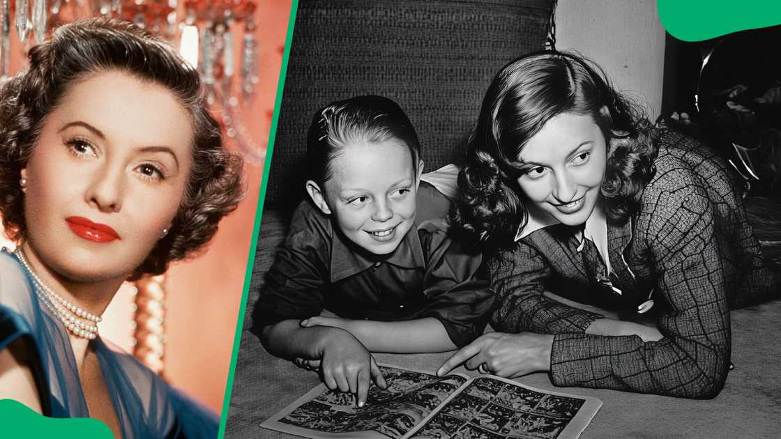 Barbara Stanwyck in 1930 (L). The actress with her adopted son, Anthony Dion Fay (R) Barbara Stanwyck in 1930 (L). The actress with her adopted son, Anthony Dion Fay (R)