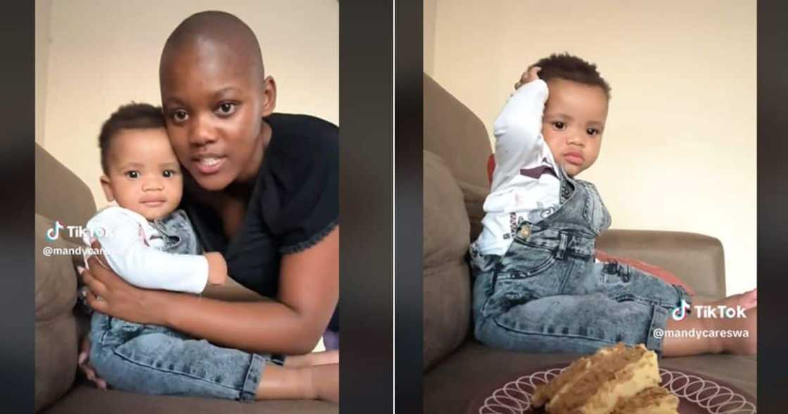 TikTok video of cute kid resisiting cake TikTok video of cute kid resisiting cake