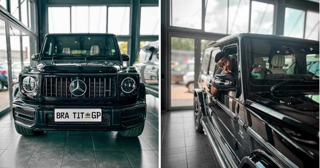 Ofentse Mwase shared pics of his sleek G-wagon.