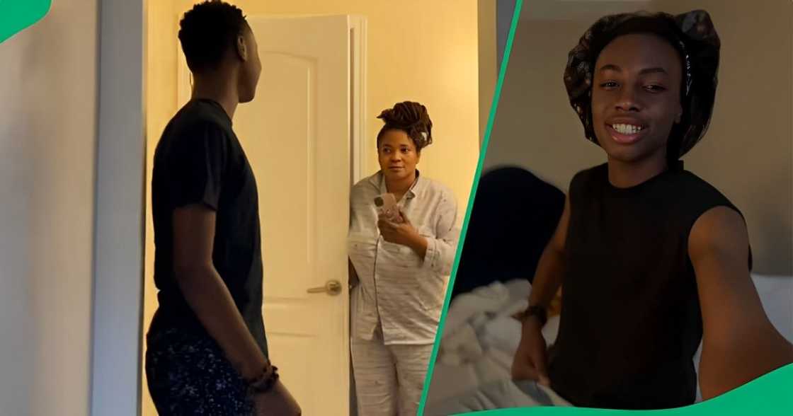 A TikTok video shows a boy doing the Bacardi dance challenge and getting caught by his mom. A TikTok video shows a boy doing the Bacardi dance challenge and getting caught by his mom.
