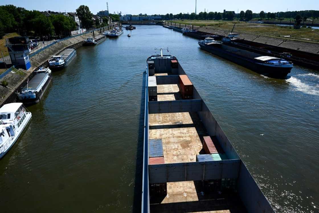 Industrial heavyweights stationed along the Rhine rely on the waterway to ferry goods to and from their sites Industrial heavyweights stationed along the Rhine rely on the waterway to ferry goods to and from their sites