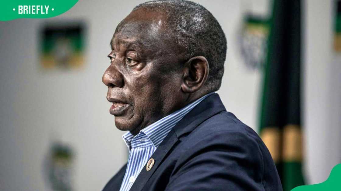 President Cyril Ramaphosa during the 2024 African National Congress briefing President Cyril Ramaphosa during the 2024 African National Congress briefing