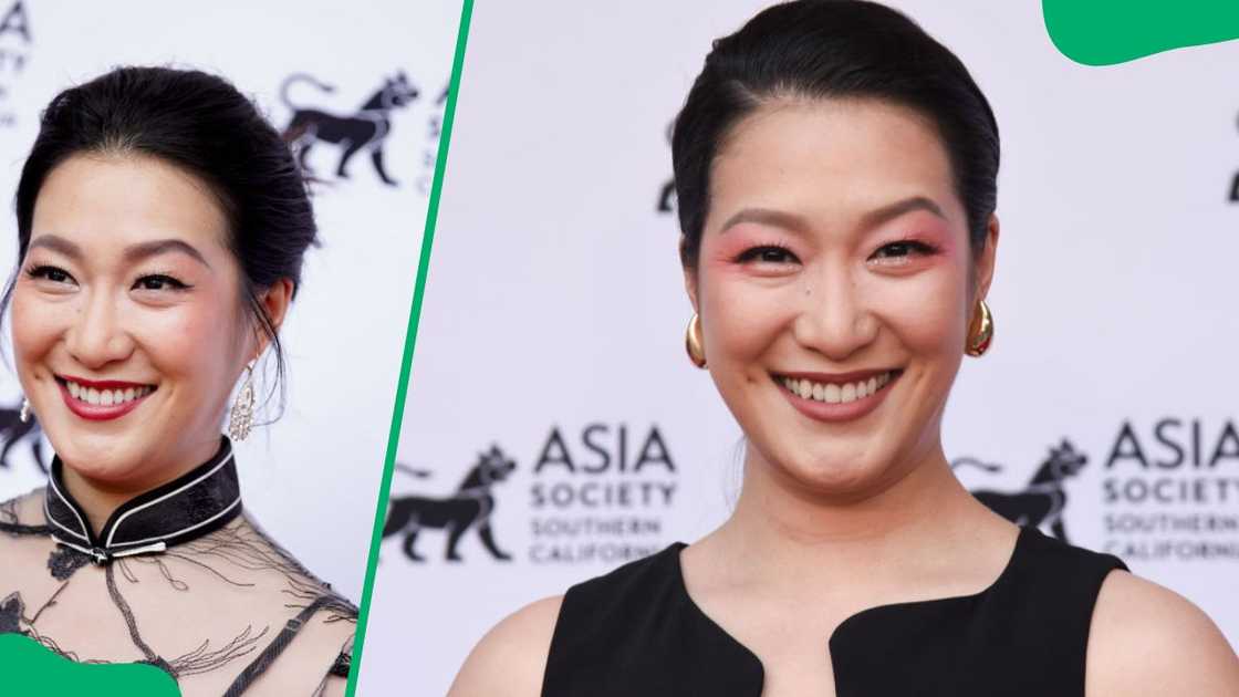 Kara Wang at the 2023 Asia Society Southern California Annual Gala (L). The actress at the Skirball Cultural Center in 2024 (R) Kara Wang at the 2023 Asia Society Southern California Annual Gala (L). The actress at the Skirball Cultural Center in 2024 (R)