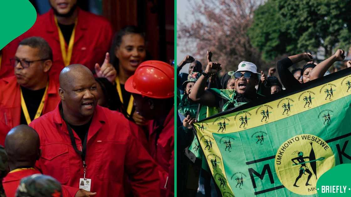 EFF and MK Party members in solidarity EFF and MK Party members in solidarity