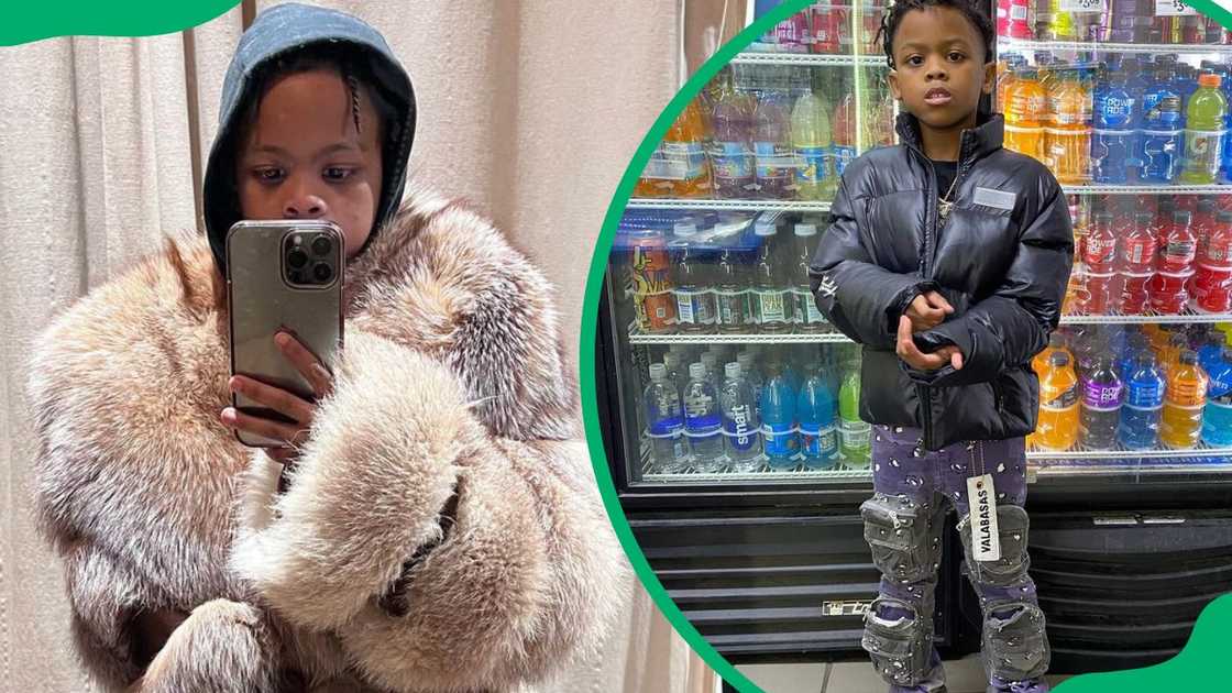 Lil RT posing for a selfie (L). The internet sensation in the supermarket (R) Lil RT posing for a selfie (L). The internet sensation in the supermarket (R)