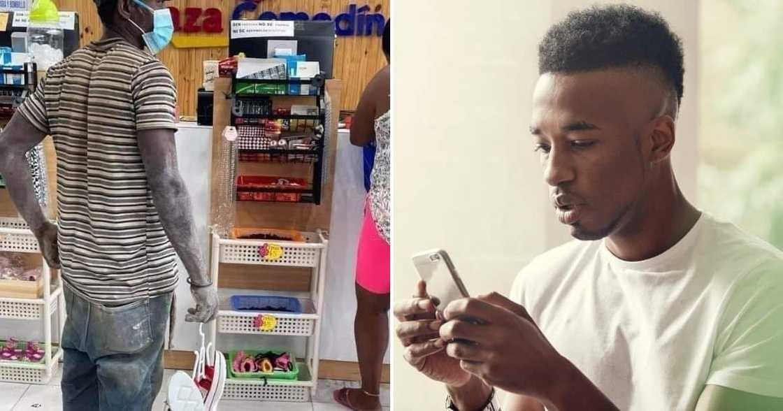 hardworking man buying his bae shoes hardworking man buying his bae shoes