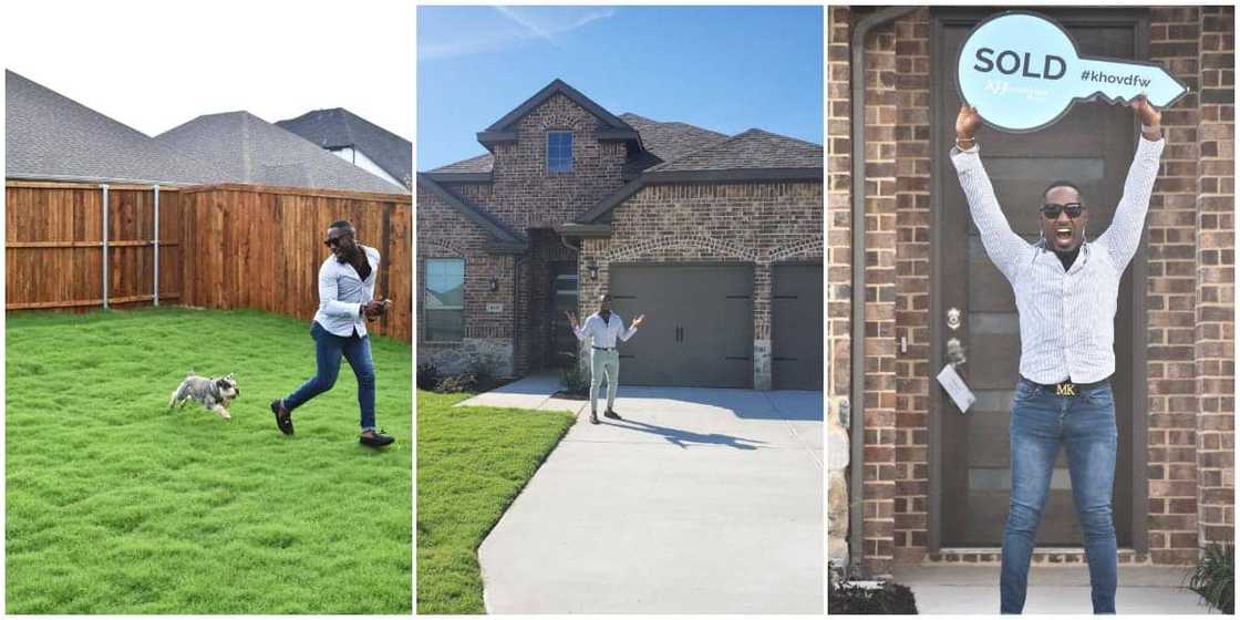 Young man shares beautiful photos as he celebrates buying a house and job promotion Young man shares beautiful photos as he celebrates buying a house and job promotion