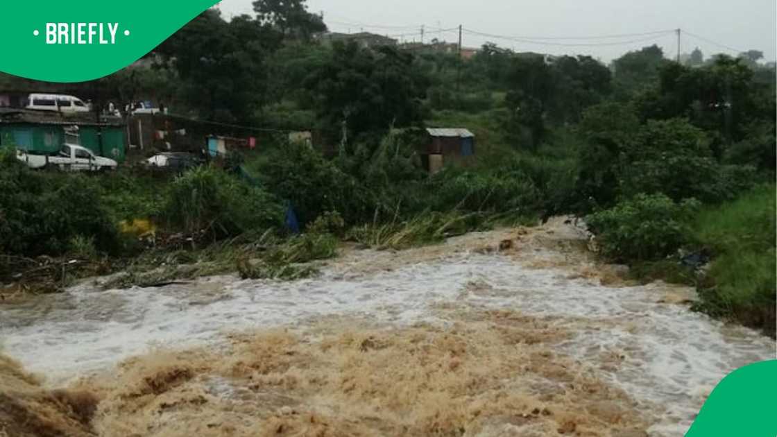 Heavy flooding in the Durban South area