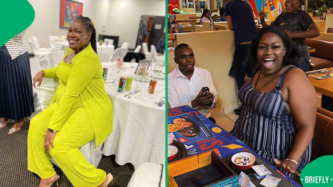 She eventually vanished, and left him still kneeling while the waiters continued to sing