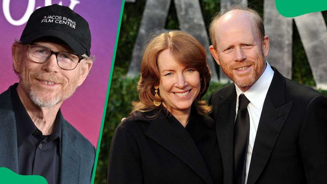 Ron Howard at the 2022 Willow premiere (L). The film director and his wife, Cheryl, attending the Vanity Fair Oscar party in 2011 (R) Ron Howard at the 2022 Willow premiere (L). The film director and his wife, Cheryl, attending the Vanity Fair Oscar party in 2011 (R)