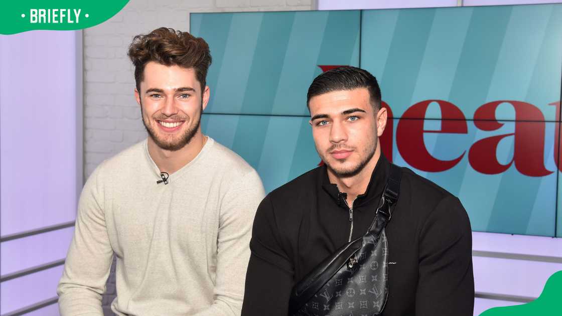 Curtis Pritchard and Tommy Fury in London Curtis Pritchard and Tommy Fury in London